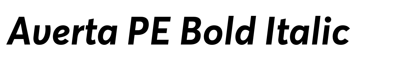 Averta PE Bold Italic